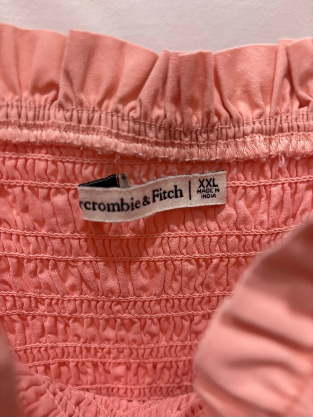Abercrombie and Fitch pink smocked maxi dress with pockets size xxl